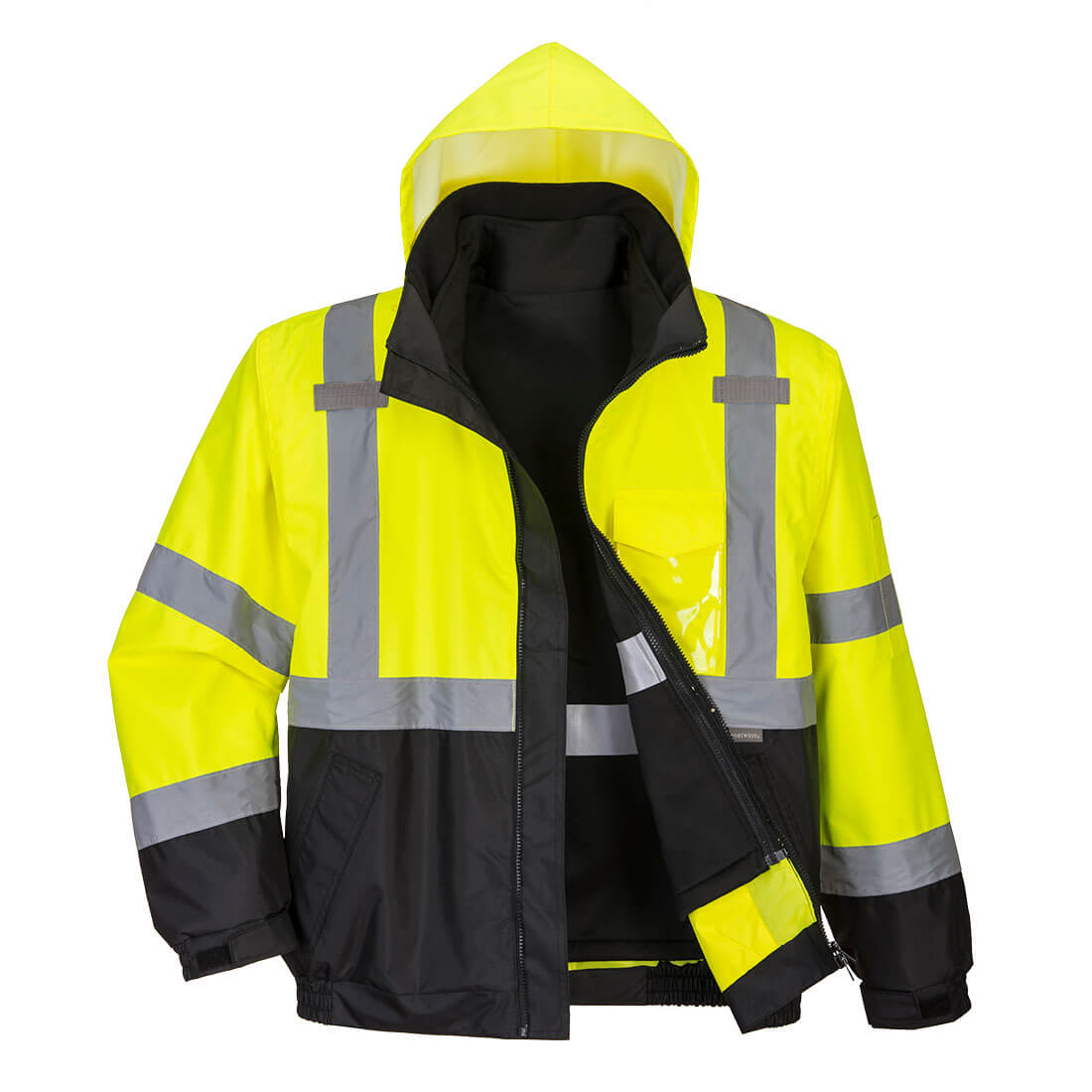 PORTWEST S365 KURTKA OSTRZEGAWCZA BOMBER 3 W 1 ; ŻÓŁTY/CZARNY