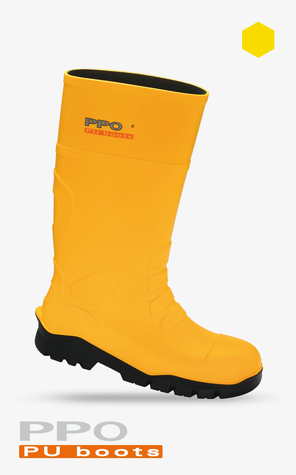 BUTY BEZPIECZNE Z POLIURETANU Z METALOWYM PODNOSKIEM I WKŁADKĄ ANTYPRZEBICIOWĄ PPO STRZELCE OPOLSKIE MODEL 2051, PN-EN ISO 20345, S5, CI, SRC