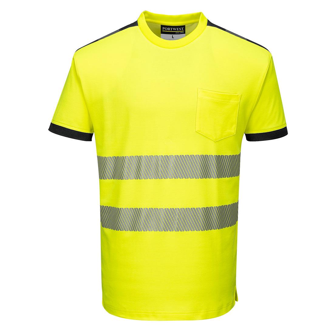 PORTWEST T181 T-SHIRT OSTRZEGAWCZY PW3 ; ŻÓŁTY/CZARNY