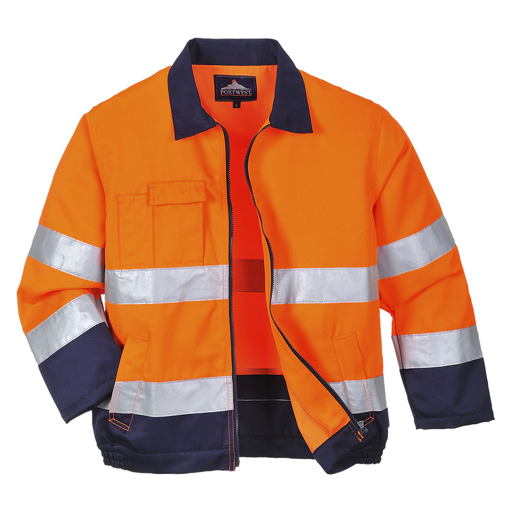 PORTWEST TX70 BLUZA OSTRZEGAWCZA MADRID; POMARAŃCZOWY/GRANATOWY