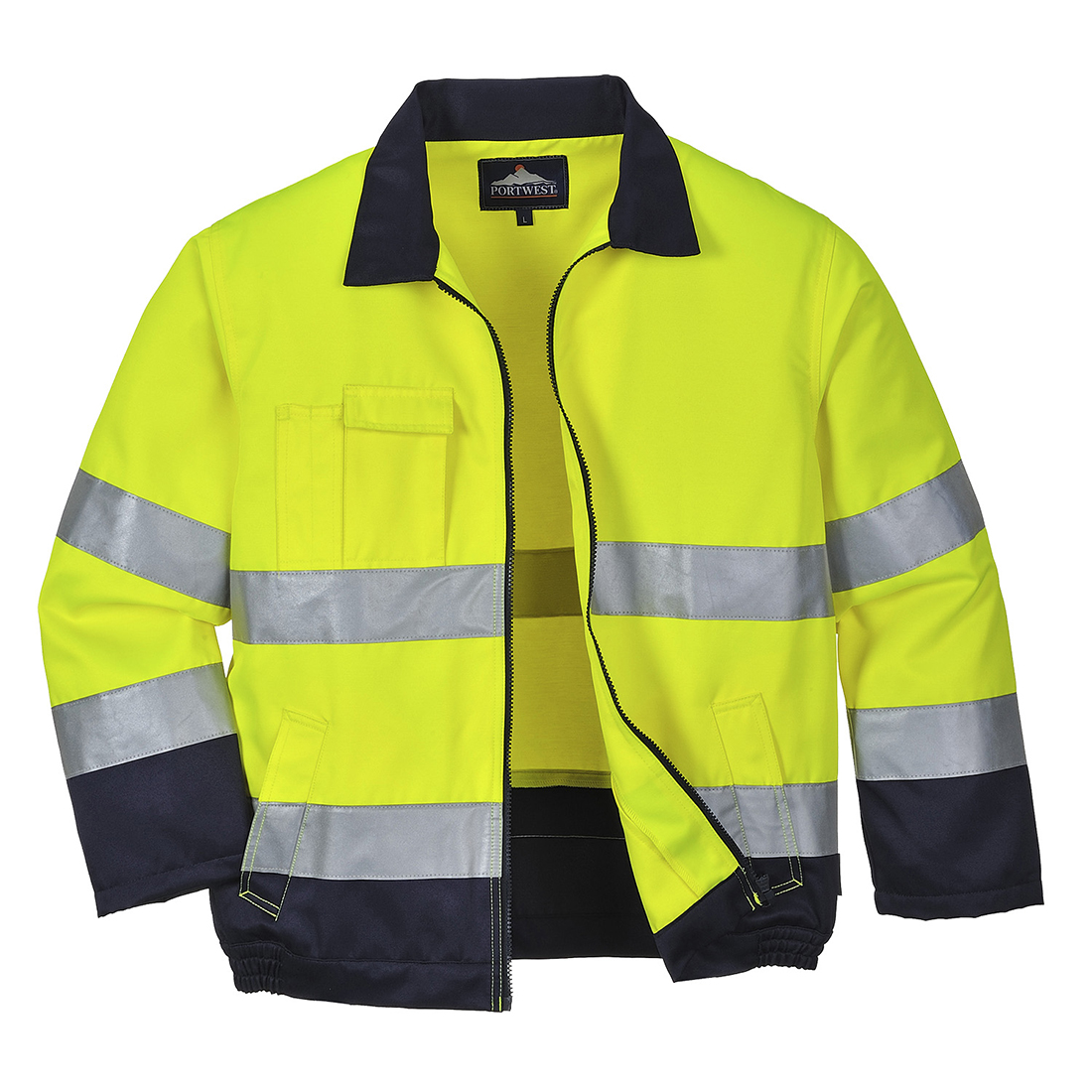 PORTWEST TX70 BLUZA OSTRZEGAWCZA MADRID; ŻÓŁTY/GRANATOWY