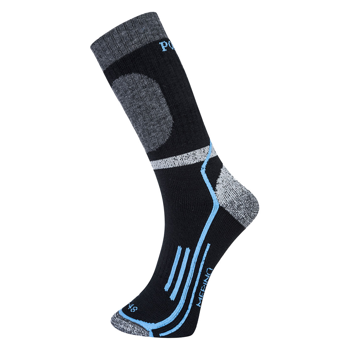 PORTWEST SK34 SKARPETY ZIMOWE MERINO; CZARNY