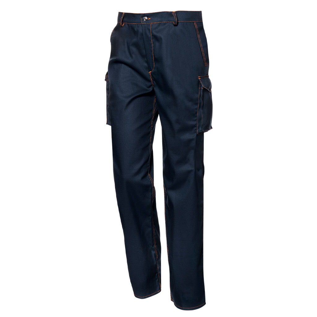 SPODNIE OCHRONNE SIR POLYTECH; EN ISO 11611, EN ISO 11612, EN 1149-5, EN 13034, CEI EN 61482-1-2; NAVY