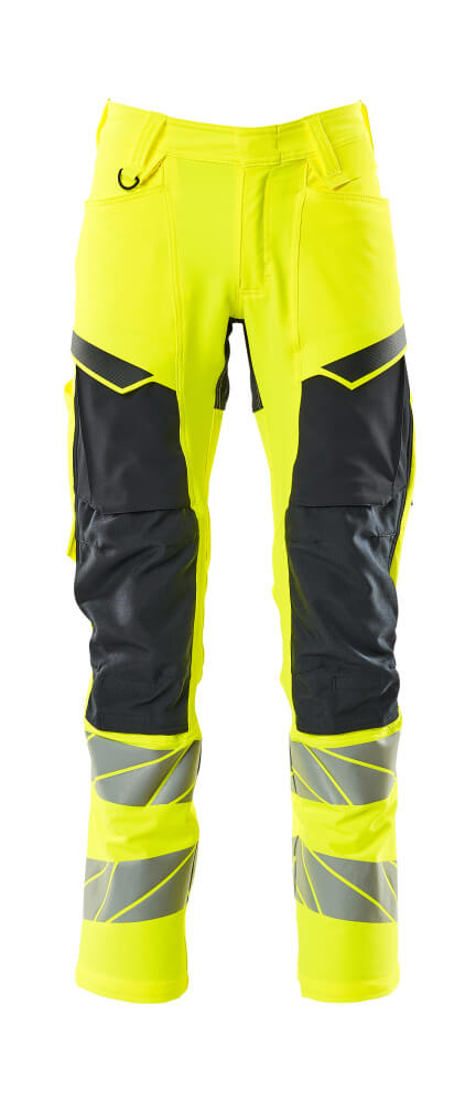 MASCOT  ACCELERATE SAFE SPODNIE Z KIESZENIAMI NA KOLANACH; ŻÓŁTY HI-VIS/CIEMNY GRANAT