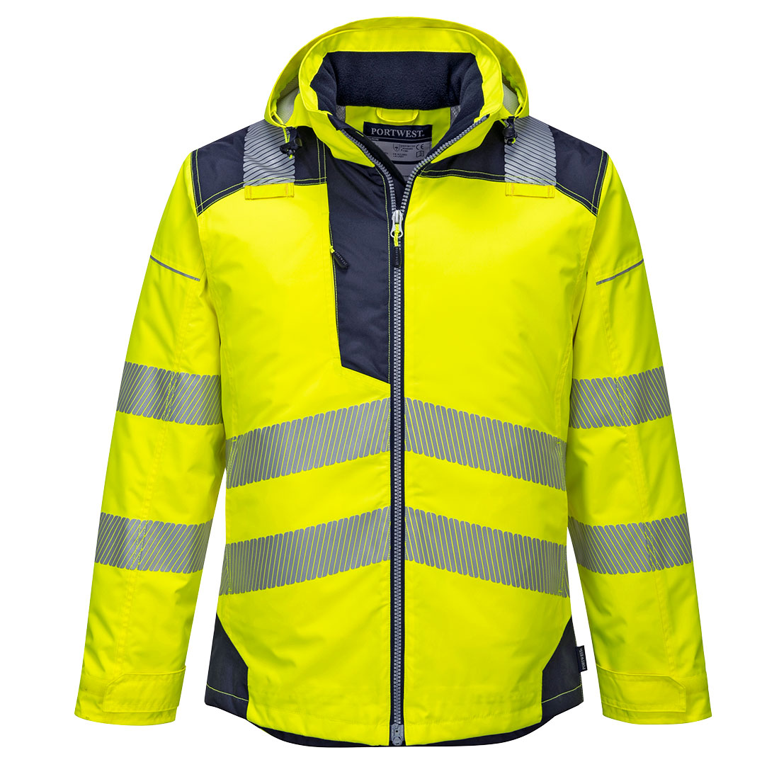 PORTWEST T400 KURTKA OSTRZEGAWCZA ZIMOWA PW3 ; ŻÓŁTY/GRANATOWY
