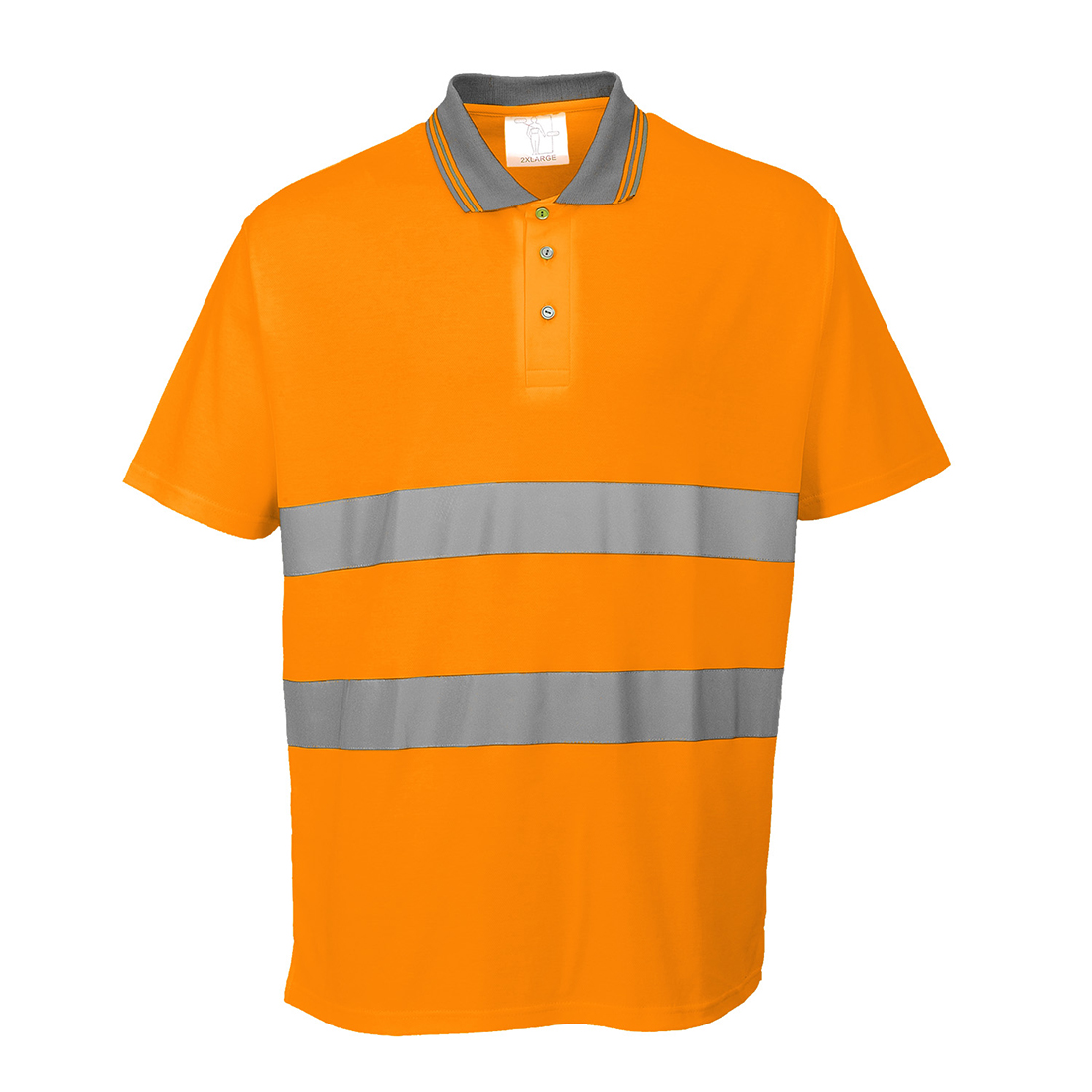 PORTWEST S171 KOSZULKA OSTRZEGAWCZA POLO COTTON COMFORT Z KRÓTKIM RĘKAWEM ; POMARAŃCZOWY