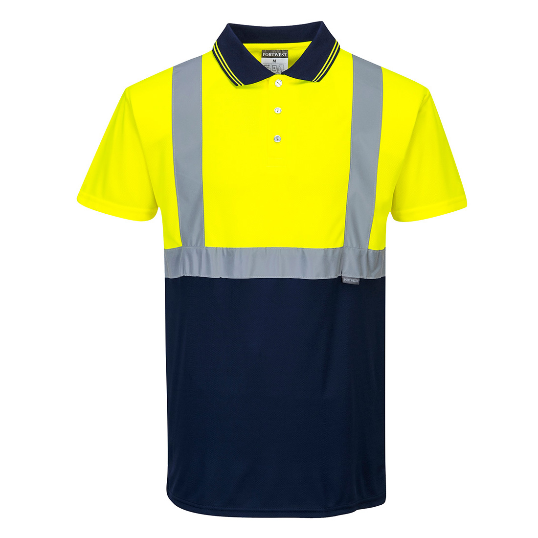 PORTWEST S479 DWUKOLOROWA KOSZULKA OSTRZEGAWCZA POLO ; ŻÓŁTY/GRANATOWY