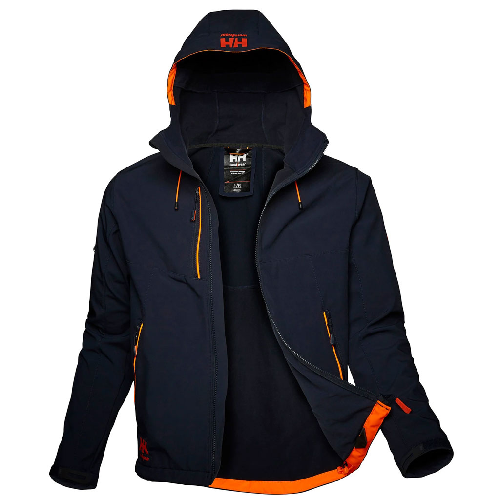SOFTSHELL HELLY HANSEN CHELSEA EVOLUTION HOOD; GRANATOWY