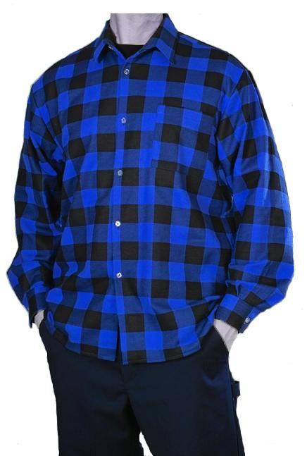 KOSZULA FLANELOWA NIEBIESKO-CZARNA (PL)