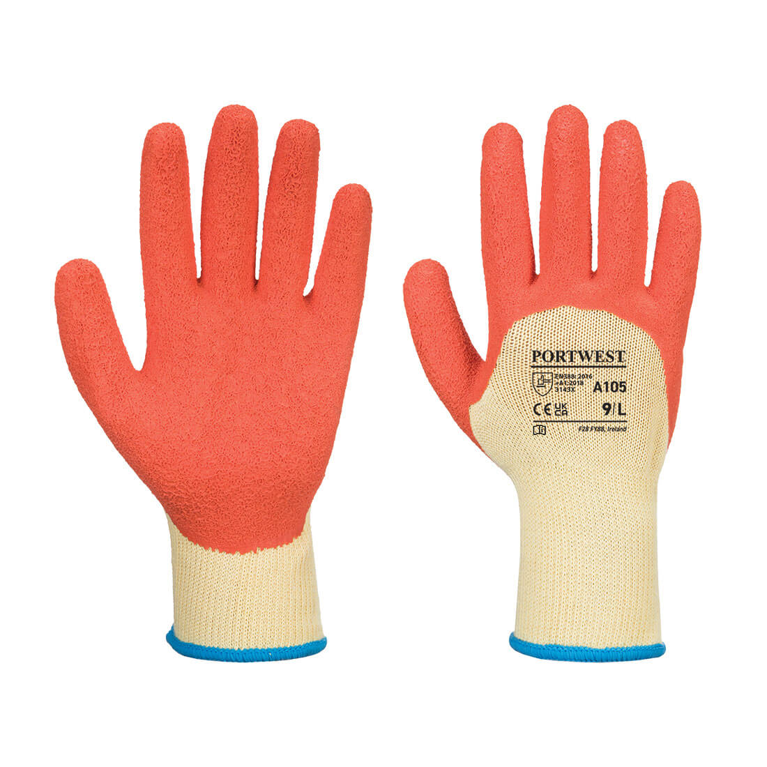 PORTWEST A105 REKAWICA GRIP XTRA; ŻÓŁTY/POMARAŃCZOWY
