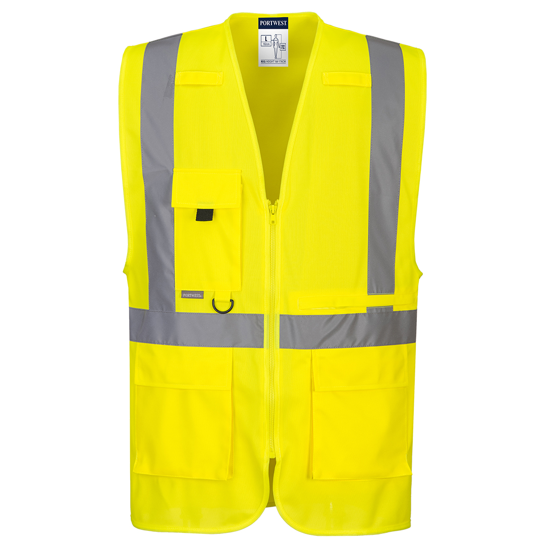 PORTWEST C357 KAMIZELKA HI-VIS EXECUTIVE Z KIESZENIĄ NA TABLET ; ŻÓŁTY