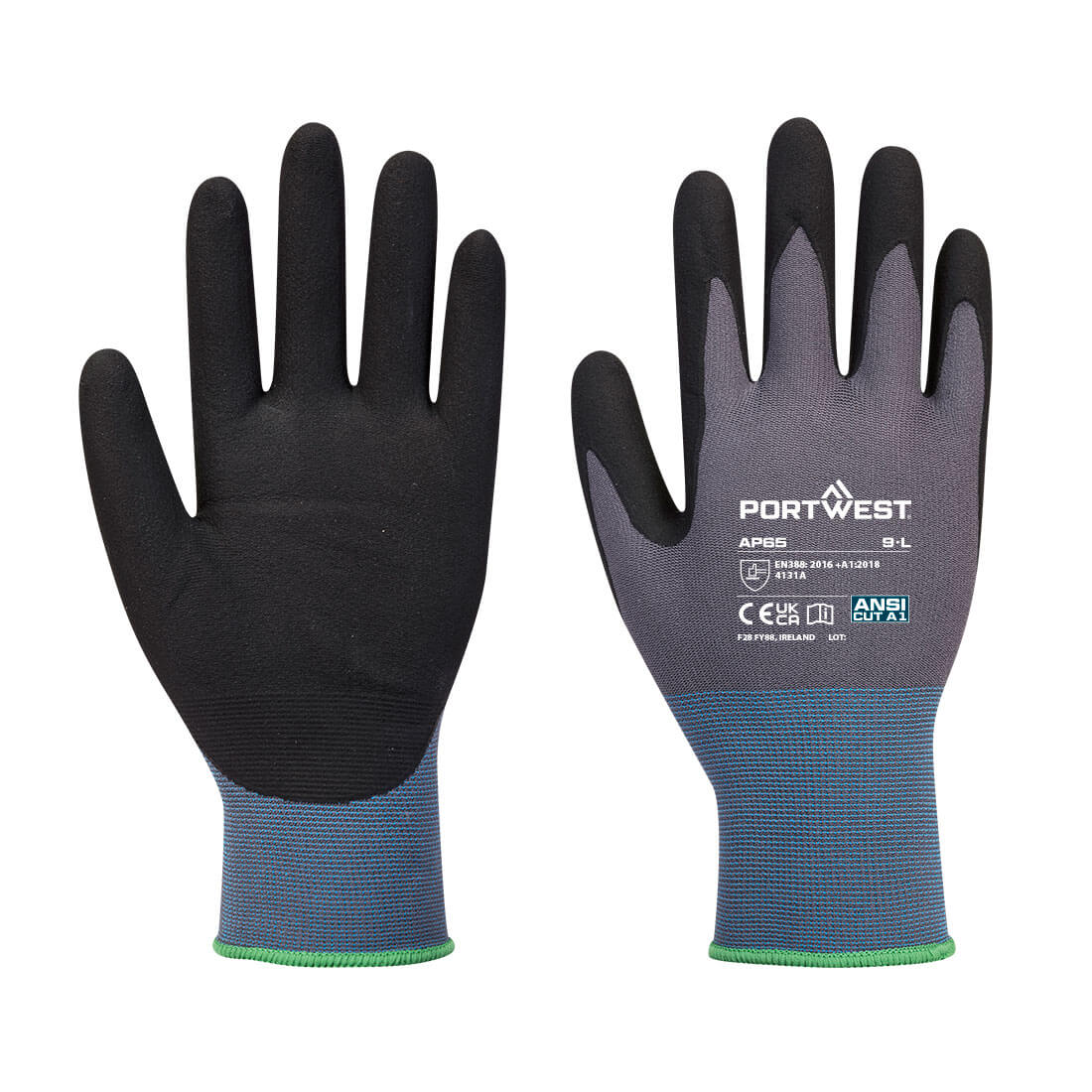 PORTWEST AP65 NPR PRO Z PIANKĄ NITRYLOWĄ; CZARNY/SZARY