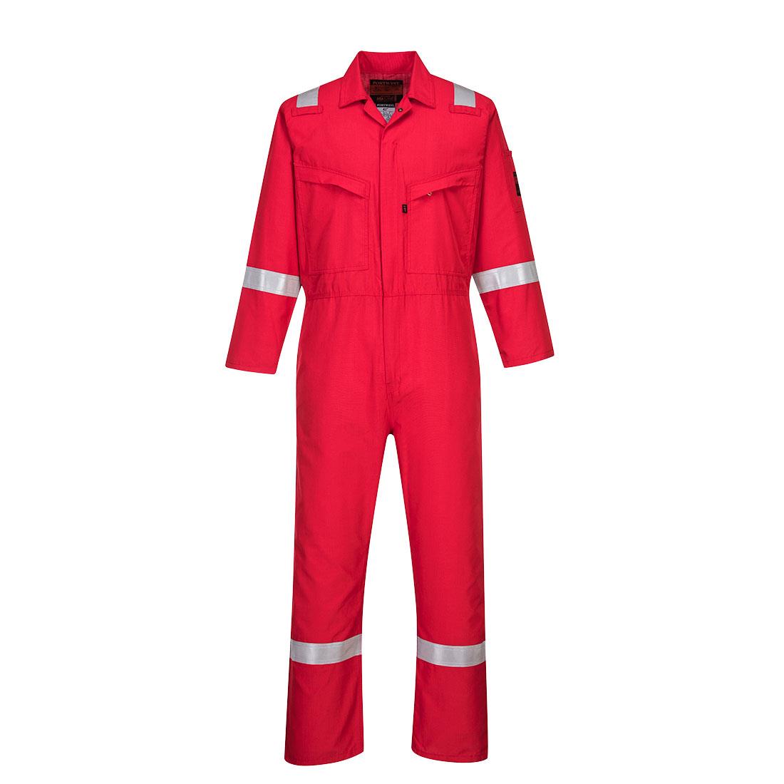 PORTWEST AF73 KOMBINEZON ARAFLAME SILVER; CZERWONY
