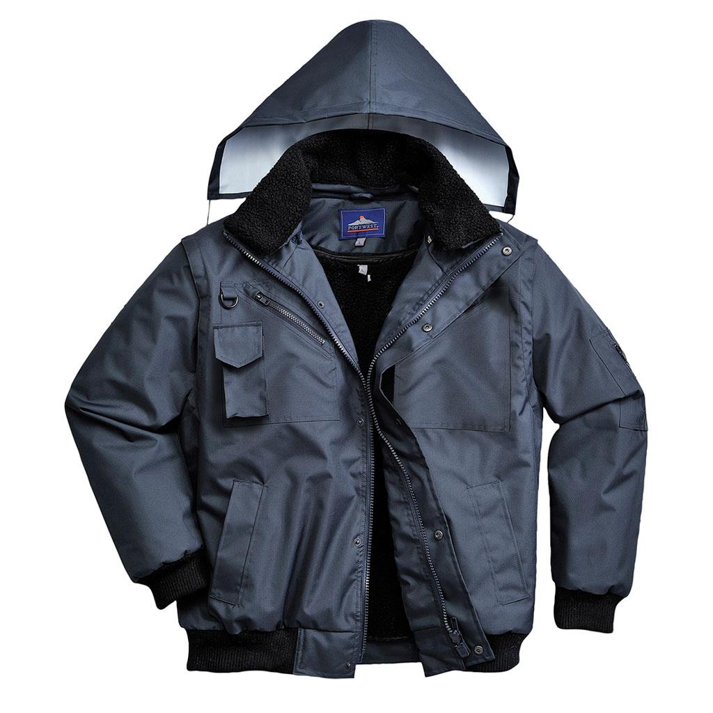 PORTWEST F465 KURTKA BOMBER 4 W 1; GRANATOWY