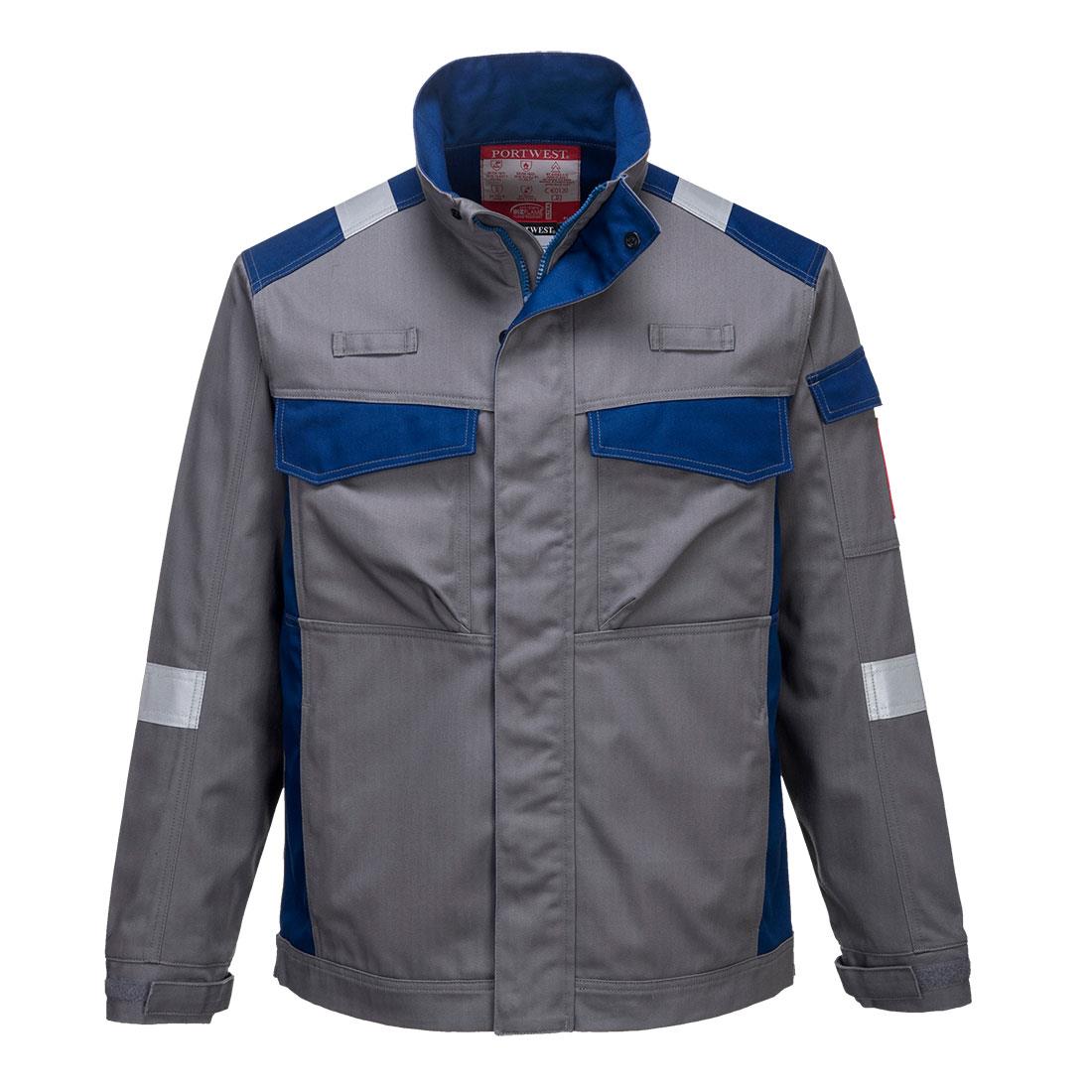 PORTWEST FR08 BLUZA DWUKOLOROWA BIZFLAME INDUSTRY; SZARY