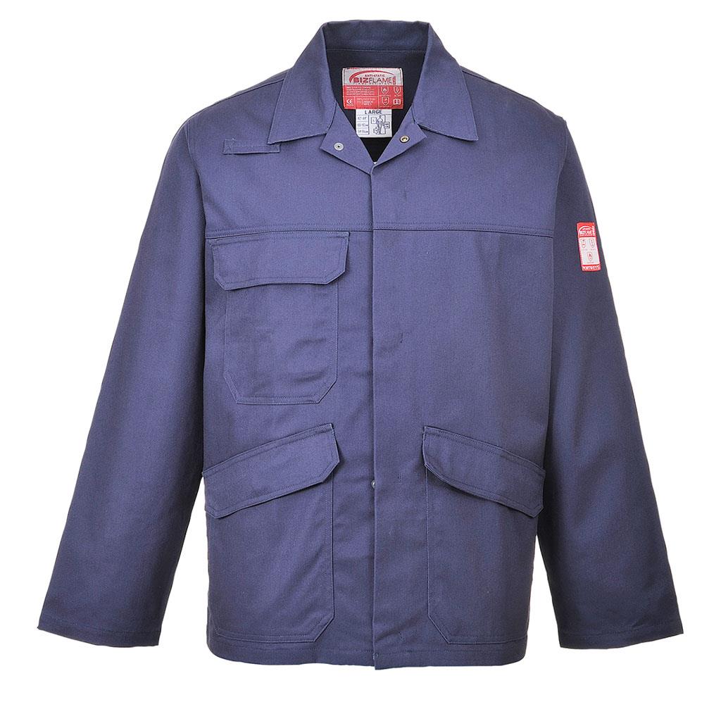 PORTWEST FR35 TRUDNOPALNA I ANTYSTATYCZNA BLUZA BIZFLAME WORK; GRANATOWY