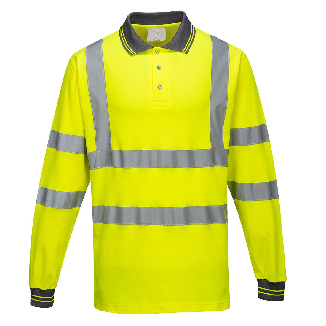 PORTWEST S271 KOSZULKA POLO OSTRZEGAWCZA COTTON COMFORT Z DŁUGIMI RĘKAWAMI; ŻÓŁTY