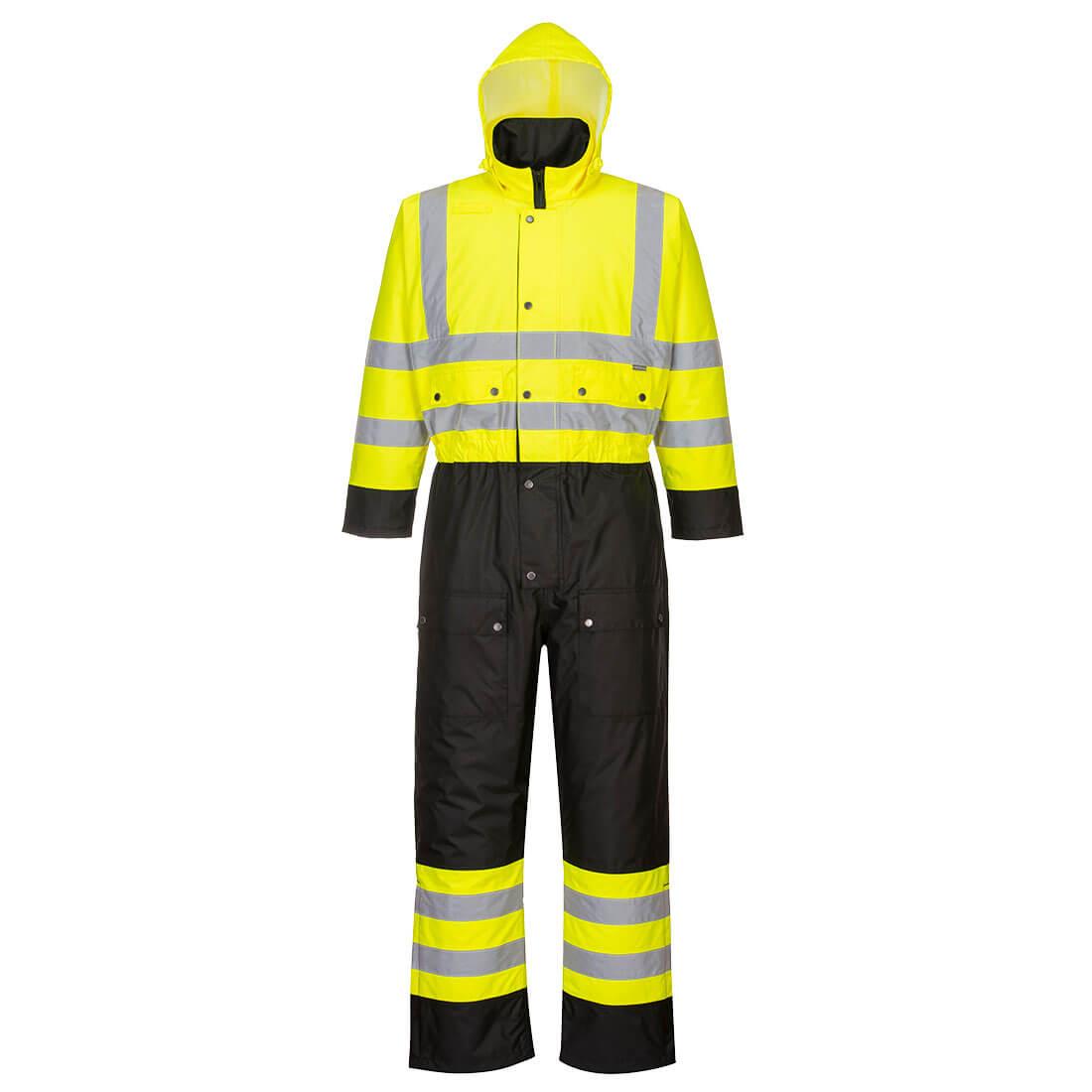PORTWEST S485 KOMBINEZON OSTRZEGAWCZY KONTRASTOWY OCIEPLANY; ŻÓŁTY/CZARNY