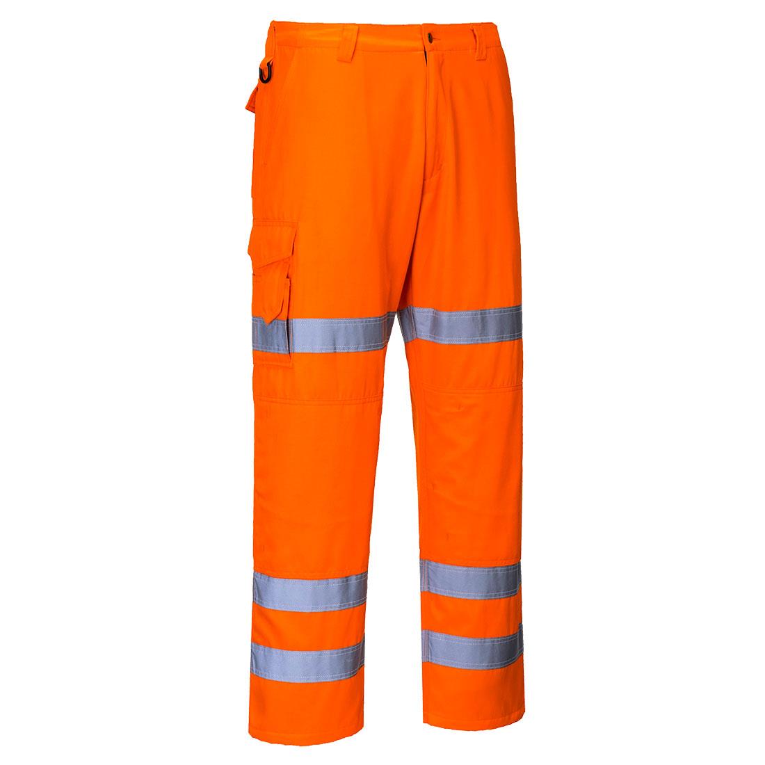 PORTWEST RT49 SPODNIE BOJÓWKI OSTRZEGAWCZE Z 3 TAŚMAMI; POMARAŃCZOWY
