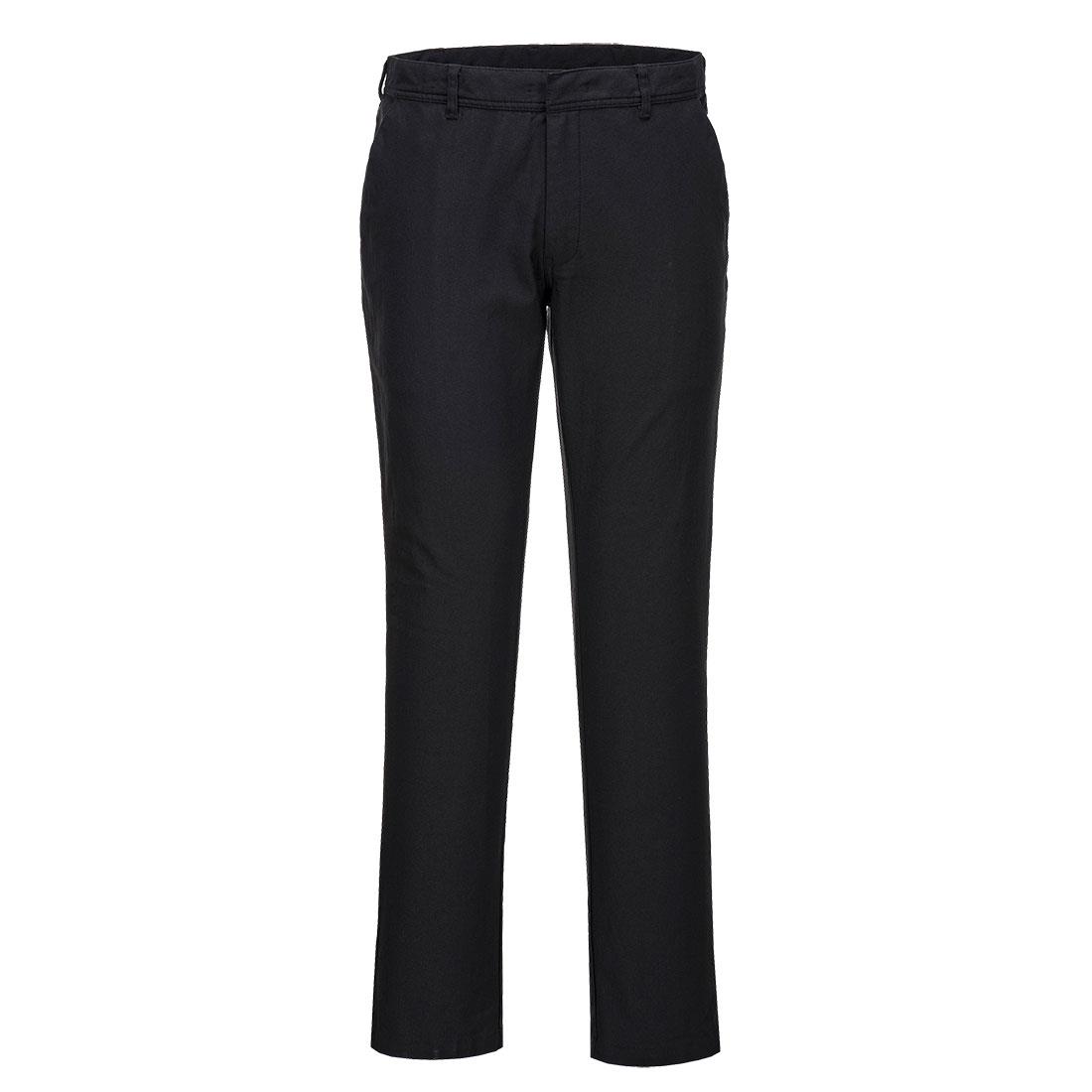 PORTWEST S232 ELASTYCZNE SPODNIE ROBOCZE CHINO SLIM; CZARNY