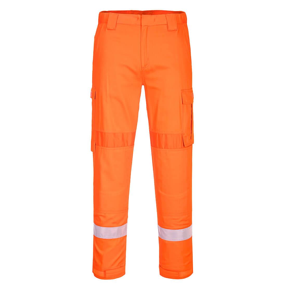 PORTWEST FR401 LEKKIE SPODNIE TRUDNOPALNE Z PANELAMI STRETCH; POMARAŃCZOWY