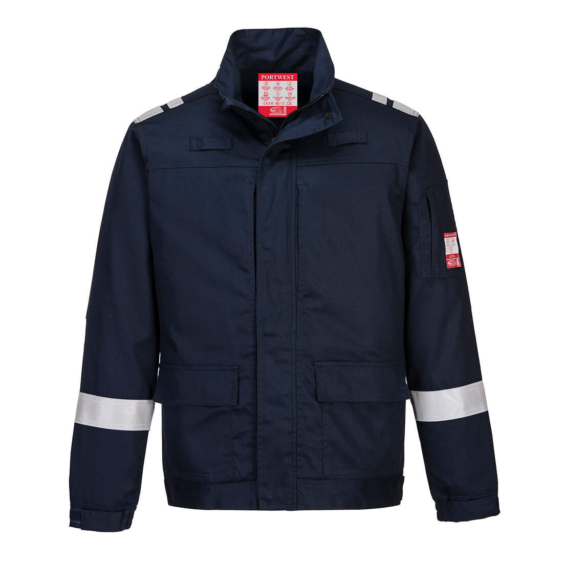 PORTWEST FR601 LEKKA BLUZA TRUDNOPALNA BIZFLAME WORK STRETCH; GRANATOWY