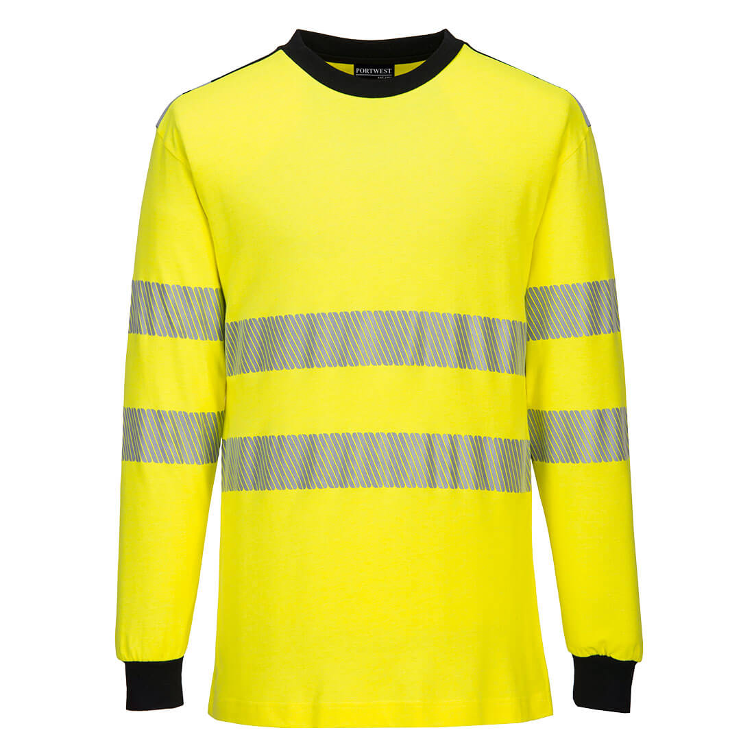 PORTWEST FR701 T-SHIRT OSTRZEGAWCZY TRUDNOPALNY WX3; ŻÓŁTY/CZARNY