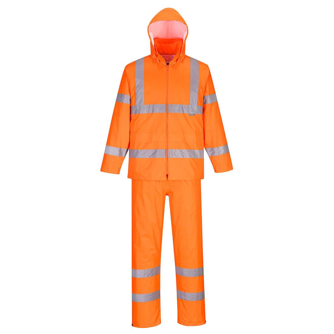 PORTWEST H448 PRZECIWDESZCZOWY KOMPLET OSTRZEGAWCZY ; POMARAŃCZOWY