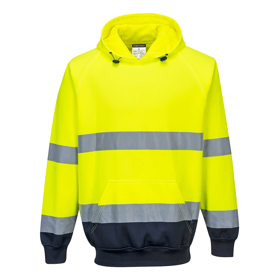 PORTWEST B316 DWUKOLOROWA BLUZA Z KAPTUREM; ŻÓŁTY/GRANATOWY