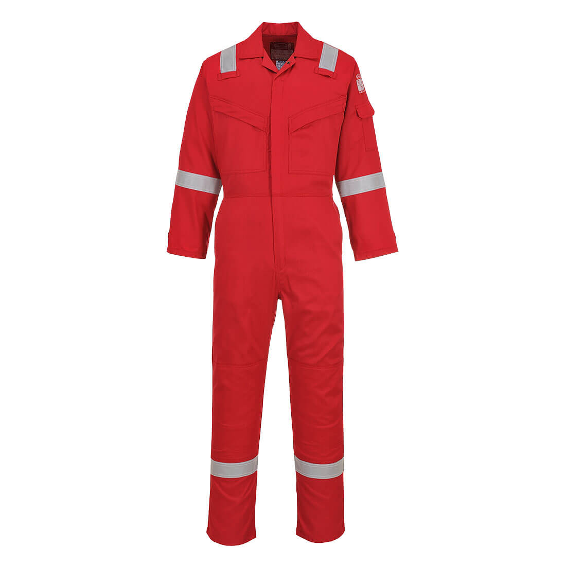 PORTWEST FR21 SUPER LEKKI, ANTYELEKTROSTATYCZNY KOMBINEZON 210G; CZERWONY