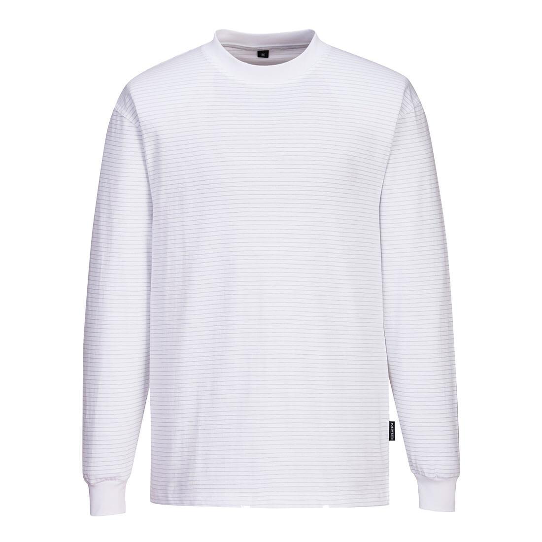 PORTWEST AS22 T-SHIRT ANTYSTATYCZNY ESD Z DŁUGIM RĘKAWEM; BIAŁY