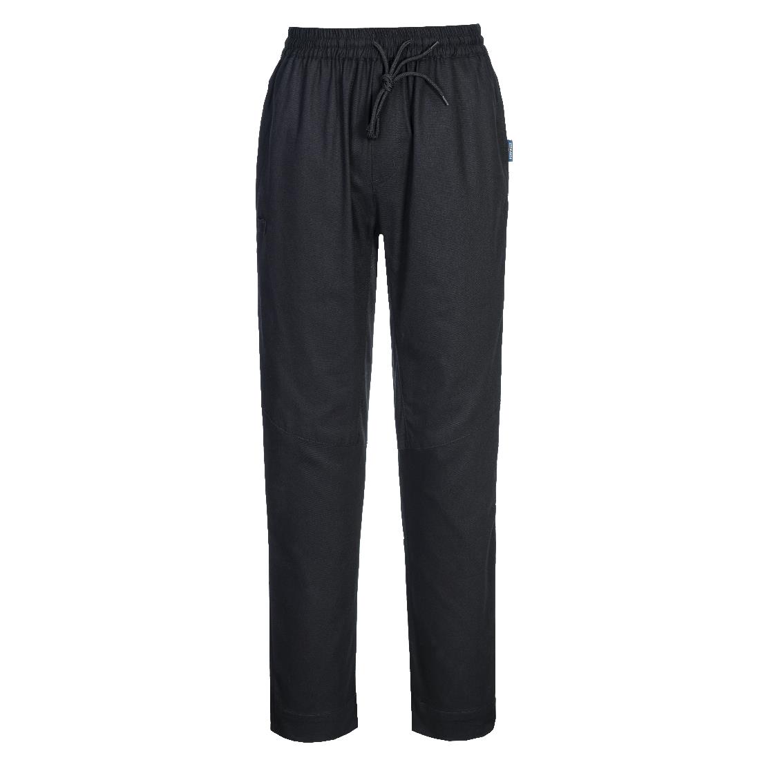 PORTWEST C076 SPODNIE SZEFA KUCHNI COTTON MESH AIR; CZARNY