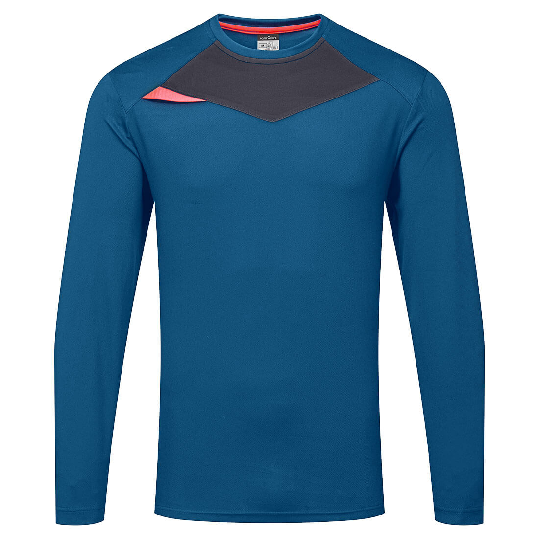 PORTWEST DX415 T-SHIRT Z DŁUGIMI RĘKAWAMI DX4; METRO NIEBIESKI
