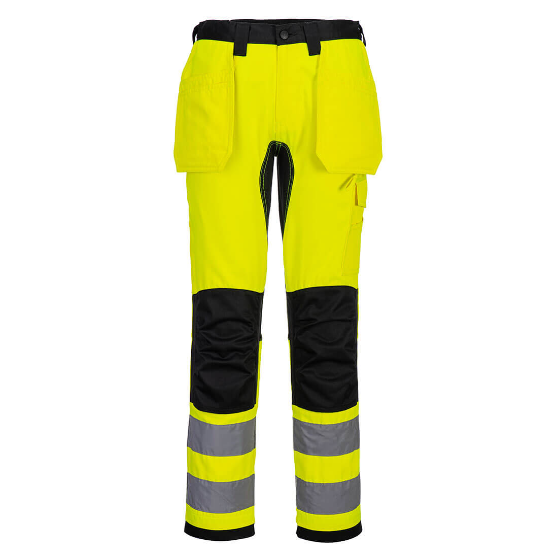 PORTWEST CD889 SPODNIE OSTRZEGAWCZE WX2 ECO Z KABURAMI; ŻÓŁTY/CZARNY