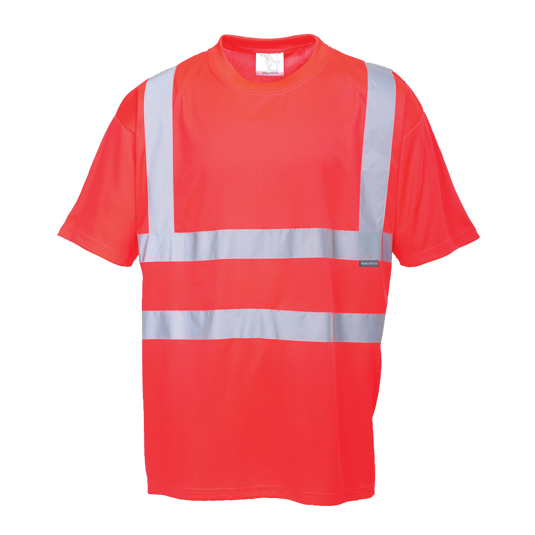 PORTWEST S478 T-SHIRT OSTRZEGAWCZY ; CZERWONY