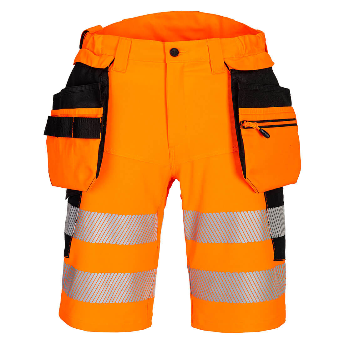 PORTWEST DX446 SPODENKI OSTRZEGAWCZE DX4 Z KABURAMI; POMARAŃCZOWY/CZARNY