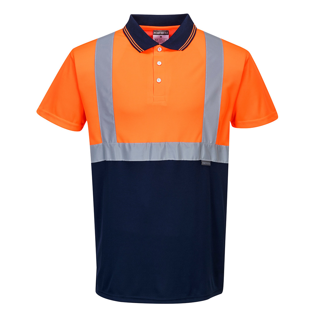 PORTWEST S479 DWUKOLOROWA KOSZULKA OSTRZEGAWCZA POLO ; POMARAŃCZOWY/GRANATOWY