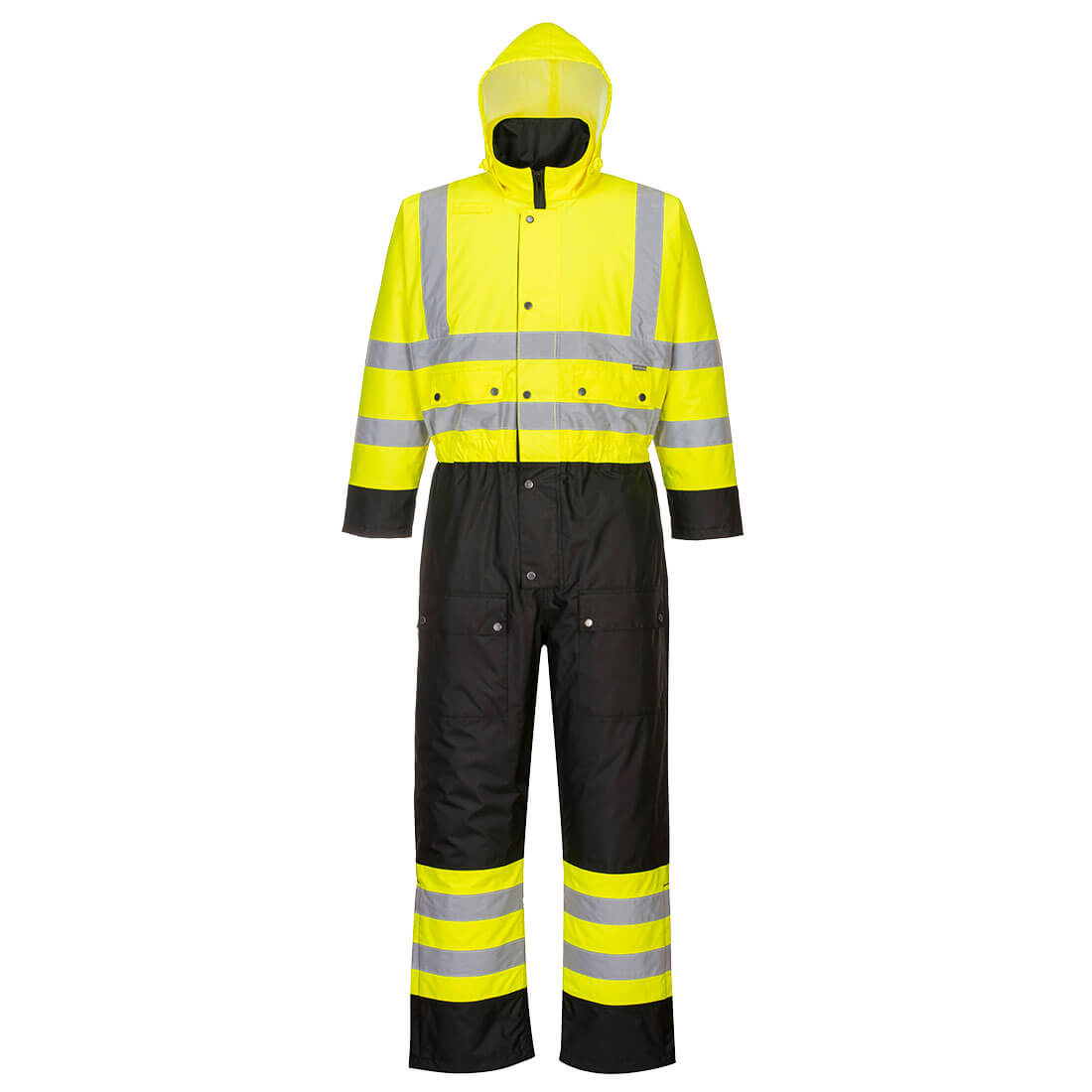 PORTWEST S485 KOMBINEZON OSTRZEGAWCZY KONTRASTOWY OCIEPLANY; ŻÓŁTY/CZARNY