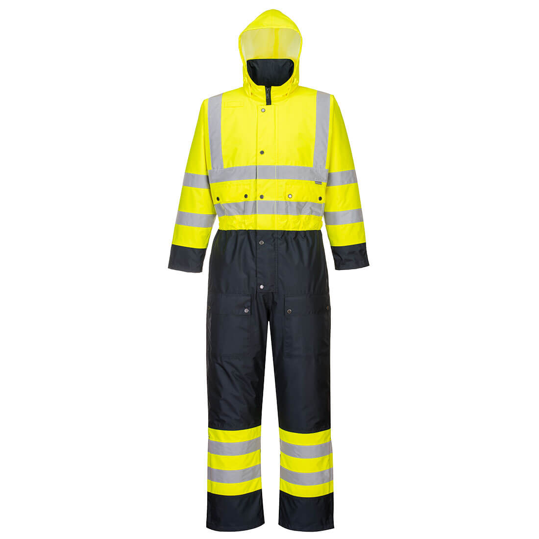 PORTWEST S485 KOMBINEZON OSTRZEGAWCZY KONTRASTOWY OCIEPLANY; ŻÓŁTY/GRANATOWY