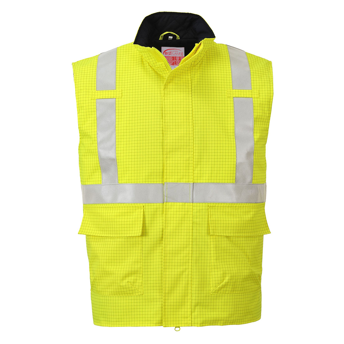 PORTWEST S776 TRUDNOPALNY I ANTYSTATYCZNY OCIEPLACZ OSTRZEGAWCZY BIZFLAME RAIN; ŻÓŁTY
