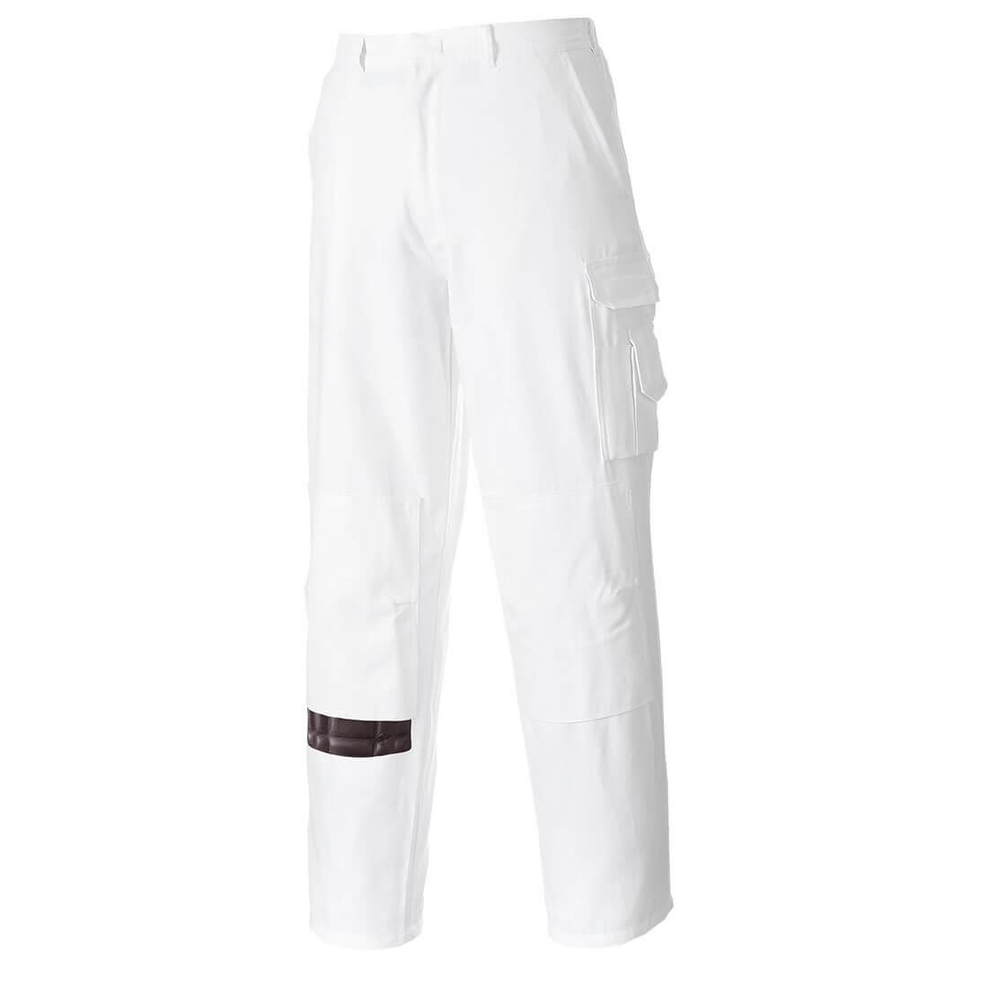 PORTWEST S817 SPODNIE MALARSKIE; BIAŁY