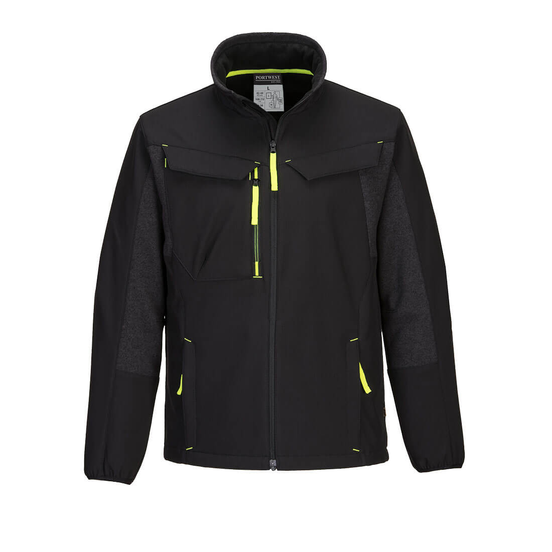 PORTWEST T753 HYBRYDOWA KURTKA SOFTSHELL WX3 ECO (2L); CZARNY