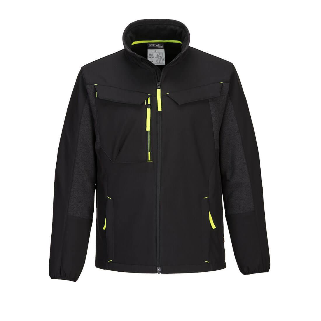 PORTWEST T753 HYBRYDOWA KURTKA SOFTSHELL WX3 ECO (2L); CZARNY