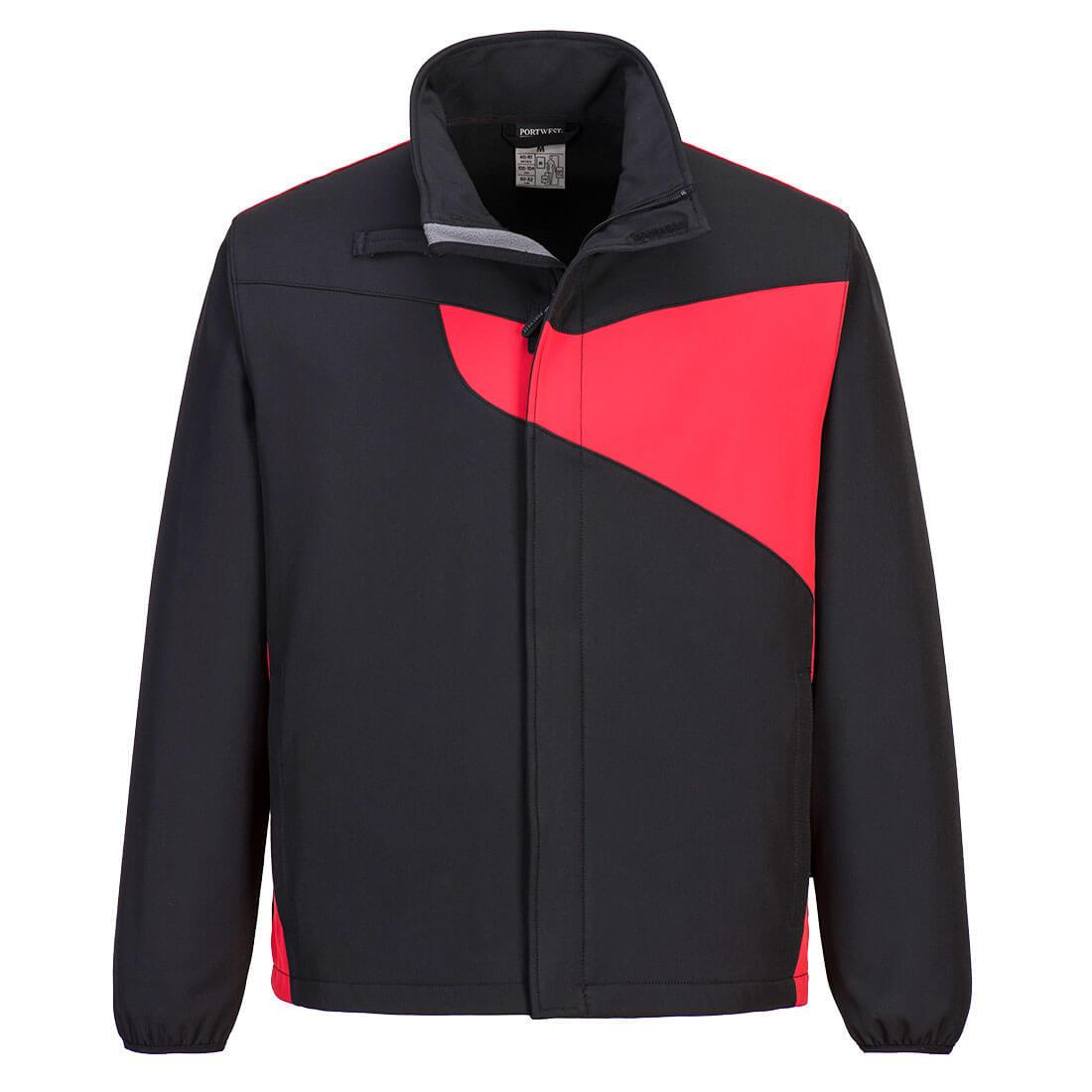 PORTWEST PW271 KURTKA SOFTSHELL PW2 (2L); CZARNY/CZERWONY
