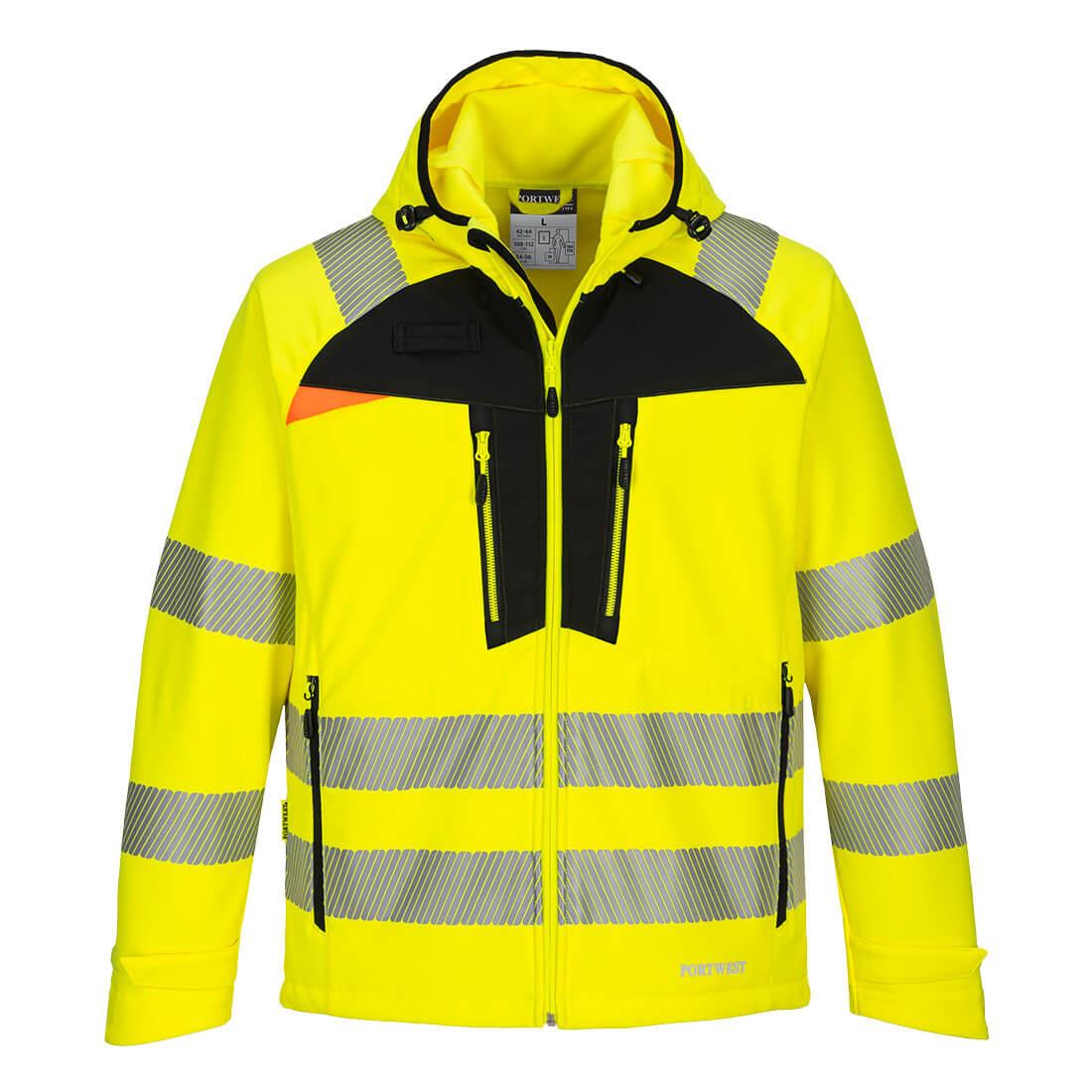 PORTWEST DX475 SOFTSHELL OSTRZEGAWCZY DX4 (3L); ŻÓŁTY/CZARNY