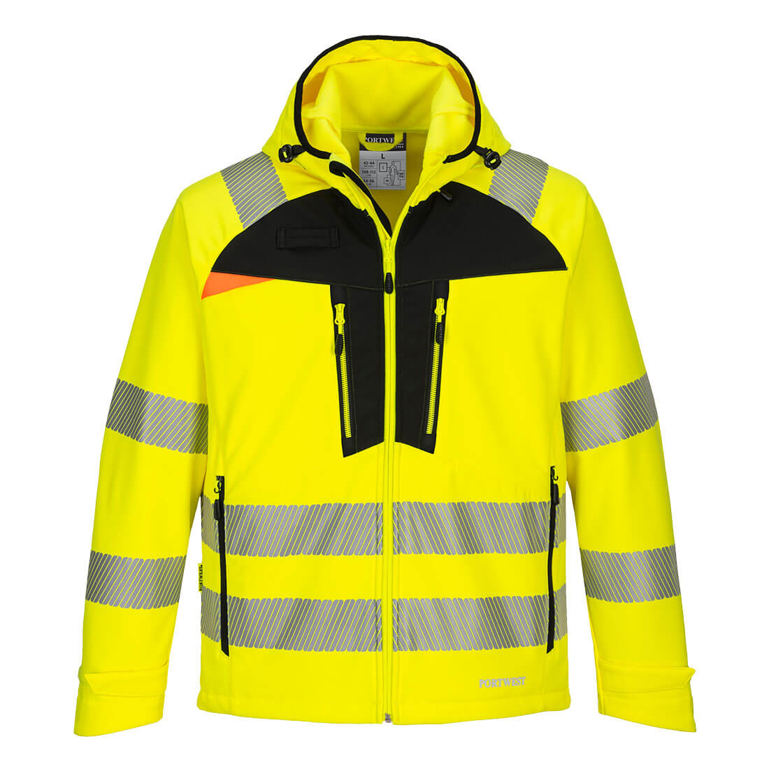 PORTWEST DX475 SOFTSHELL OSTRZEGAWCZY DX4 (3L); ŻÓŁTY/CZARNY