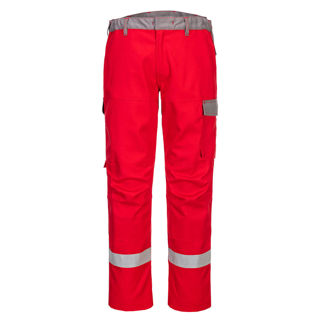 PORTWEST FR06 SPODNIE DWUKOLOROWE BIZFLAME INDUSTRY; CZERWONY
