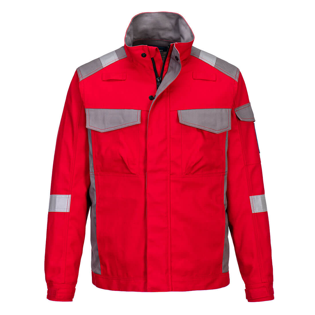 PORTWEST FR08 BLUZA DWUKOLOROWA BIZFLAME INDUSTRY; CZERWONY