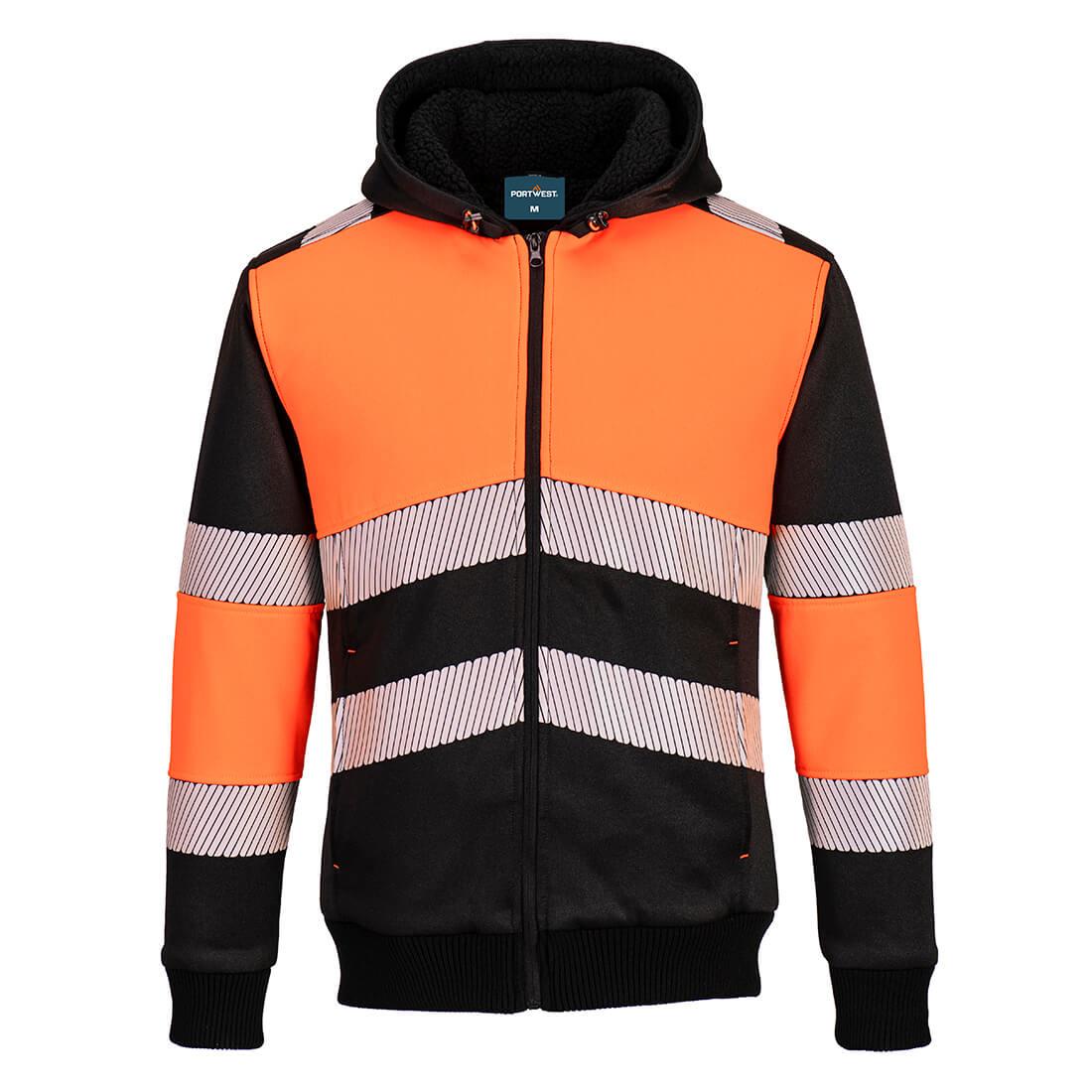 PORTWEST PW377 OCIEPLANA BLUZA OSTRZEGAWCZA PW3 KLASA 1; POMARAŃCZOWY/CZARNY