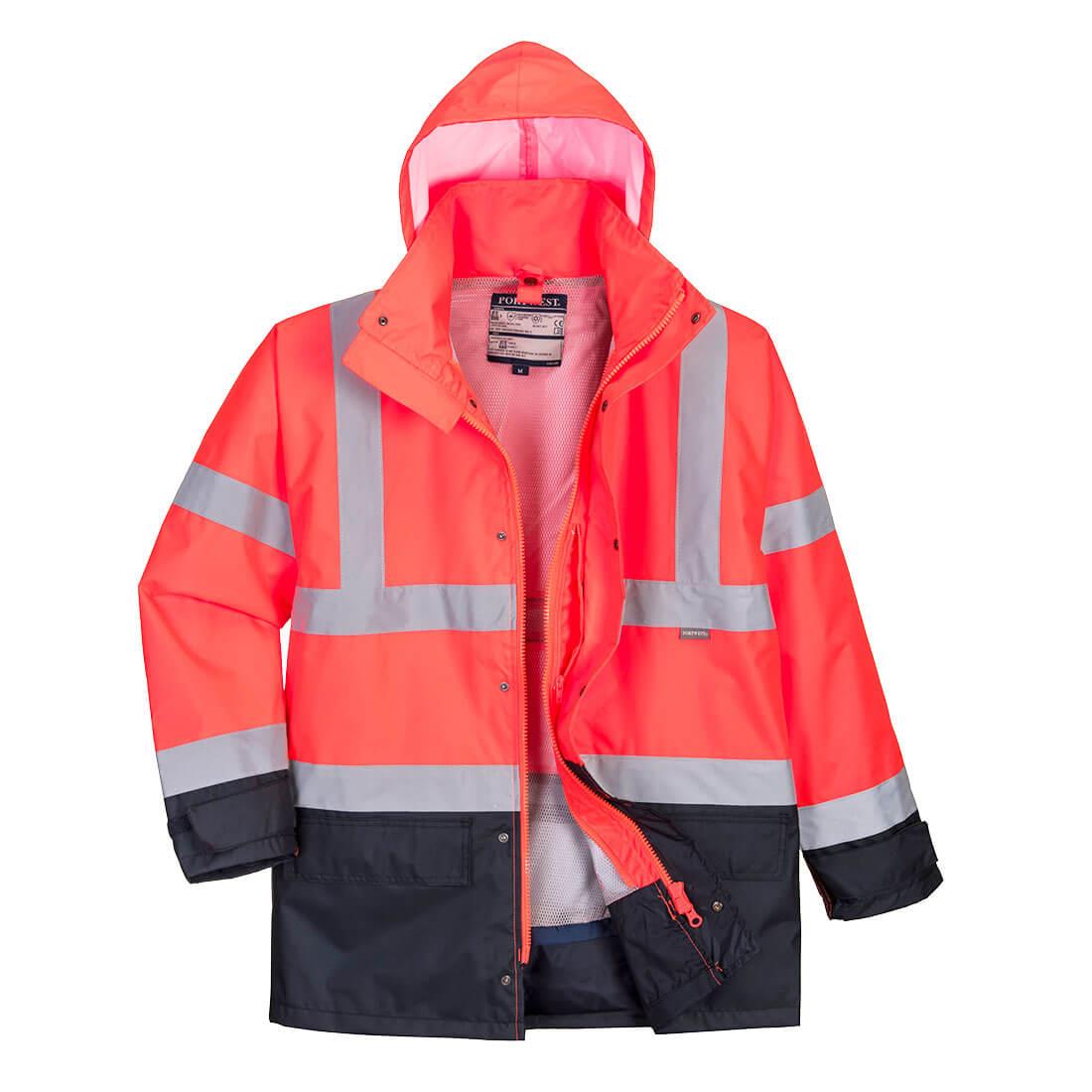 PORTWEST S768 KURTKA OSTRZEGAWCZA EXECUTIVE 5 W 1 ; CZERWONY/GRANATOWY
